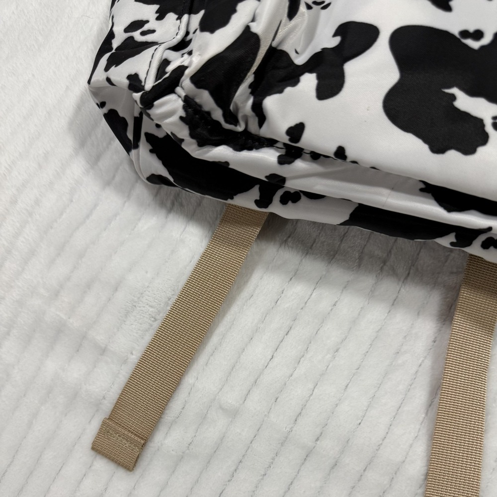 Cow Print Diaper Bag Backpack Black White Baby Bag Travel Backpack Multi Pocket - Picture 5 of 13